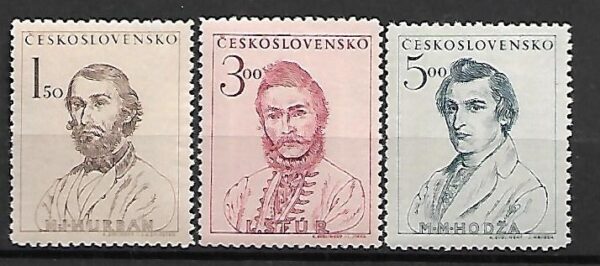 SŁAWNI LUDZIE CZECHOSŁOWACJA MI.546-548**
