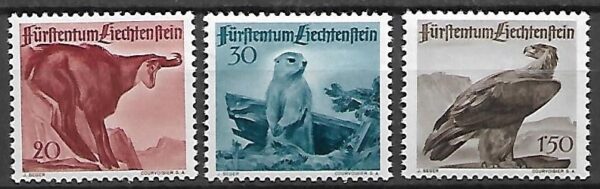 ZWIERZĘTA LIECHTENSTEIN MI.253-255**