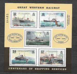 MARYNISTYKA GUERNSEY MI.BL.5**