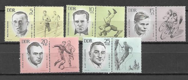 SPORTOWCY DDR MI.958-962**