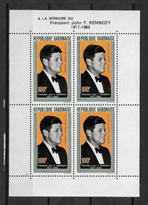 J.F.KENNEDY GABON MI.BL.3**