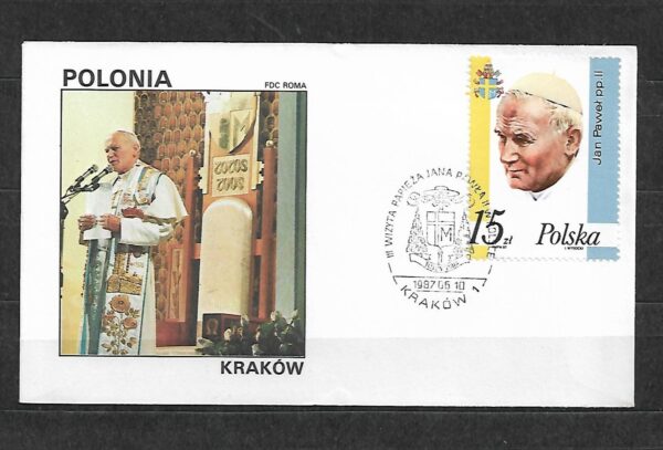 WIZYTA JANA PAWŁA II POLSKA-KRAKÓW KOPERTA