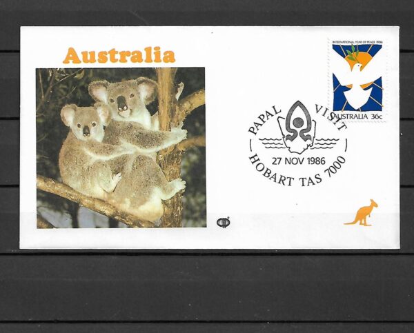 WIZYTA JANA PAWŁA II AUSTRALIA-HOBART KOPERTA