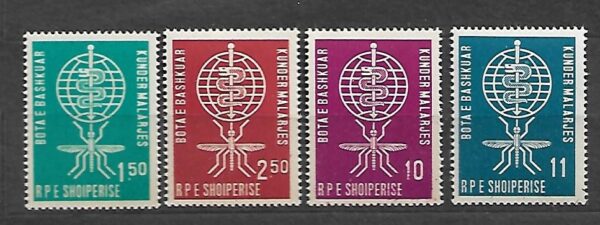 WALKA Z MALARIĄ ALBANIA MI.650-653A**