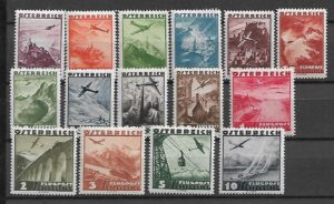 LOTNICTWO AUSTRIA MI.598-612**