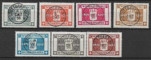 KSIĘSTWA NIEMIECKIE WITEMBERGIA MI. 123-129 KASOWANE