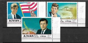 J.F KENNEDY AJMAN MI.445-447A**