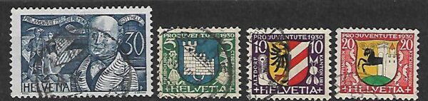 SZAWAJCARIA MI.241-244 KASOWANA