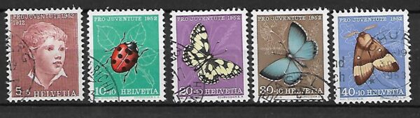 OWADY  SZWAJCARIA MI.575-579 KASOWANA