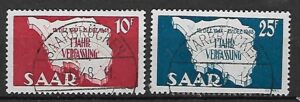 ROCZNICE NIEMCY SAARA MI.260-261 KASOWANE