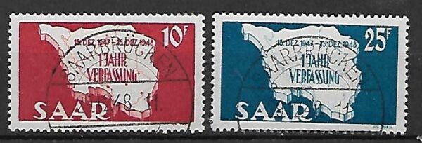 ROCZNICE NIEMCY SAARA MI.260-261 KASOWANE