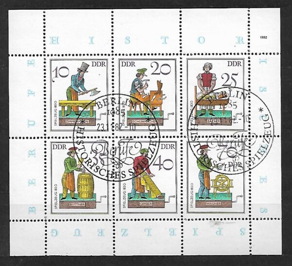 ROBOTNICY DDR MI.ARK.2758-2763 KASOWANY