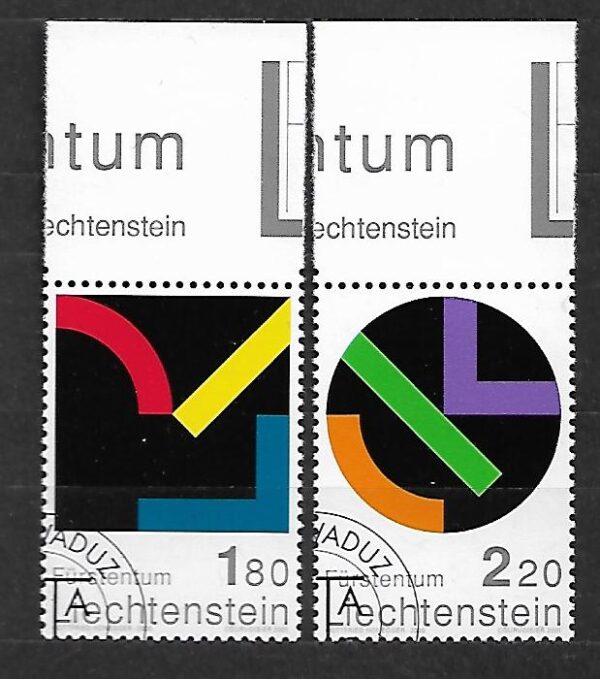 SZTUKA LIECHTENSTEIN MI.1281-1280 KASOWANY