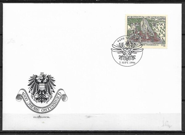 FDC ARCHTEKTURA LIECHTENSTEIN MI.1137