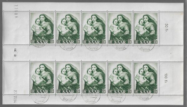 MALARSTWO SAARA NIEMCY MI.ARK.351-353 KASOWANY KOMPLET - obrazek 3