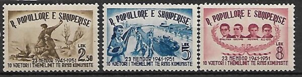 ROCZNICA ALBANIA MI.518-520**