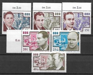 SŁAWNI LUDZIE DDR MI.1014-1019**