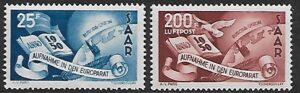 PRZYJĘCIE DO RADY EUROPAY NIEMCY SAARA MI.297-298**