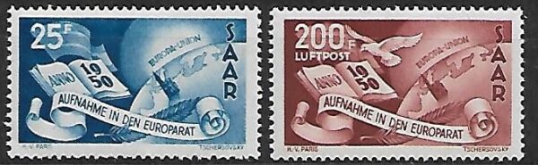 PRZYJĘCIE DO RADY EUROPAY NIEMCY SAARA MI.297-298**