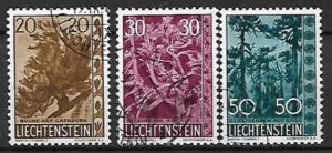 FLORA LIECHTENSTEIN MI.399-401 KASOWANE