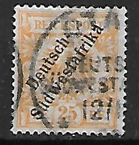 KOLONIE NIEMIECKIE SUDWESTAFRICA MI.9 KASOWANY