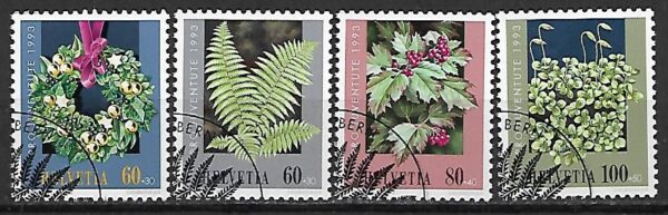 FLORA SZWAJCARIA MI.1512-1515 KASOWANY