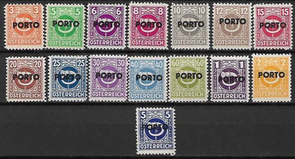 AUSTRIA PORTO MI.189-203**