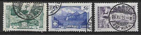 SZWAJCARIA MI.121-123 KASOWANY