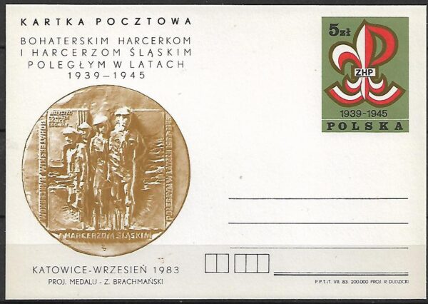 Cp.FI.844**ODSŁONIĘCIE POMNIKA HARCERZY ŚLĄSKICH POLEGŁYCH W LATACH 1939-1945 KATOWICE