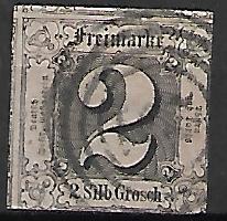 KSIĘSTWO NIEMIECKIE THURN UND TAXIS MI.5 KASOWANY