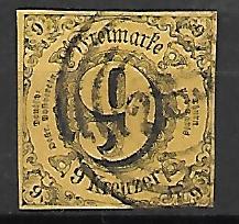 KSIĘSTWO NIEMIECKIE THURN UND TAXIS MI.10 KASOWANY