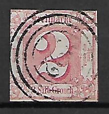 KSIĘSTWO NIEMIECKIE THURN UND TAXIS MI.16 KASOWANY