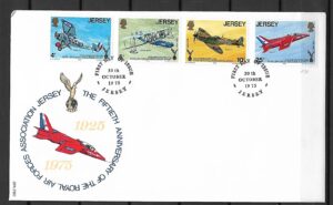 FDC ROCZNICA ZJEDNOCZENIA SIŁ POWIETRZNYCH JERSEY MI.127-130