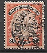 KOLONIE NIEMIECKIE POŁUDNIOWO-ZACHODNIA AFRYKA  MI.16 KASOWANY