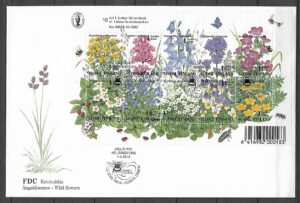 FDC KWIATY FINLANDIA MI.BL.13