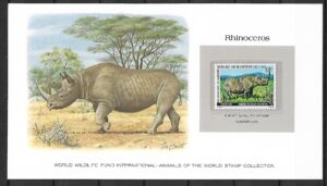 NOSOROŻEC KAMERUN KOLEKCJA ZWIERZĄT ŚWIATA NA KARCIE