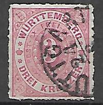 KSIĘSTWO NIEMIECKIE WITEMBERGIA MI.37 KASOWANY