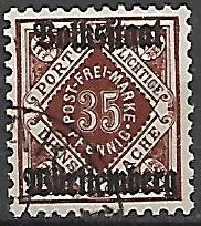 KSIĘSTWO NIEMIECKIE WITEMBERGIA MI.142 KASOWANY