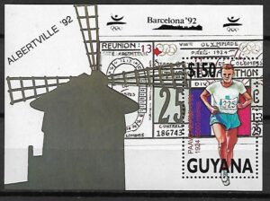 BIEGACZ GUYANA MI.BL.194** RÓŻNE NADRUKI