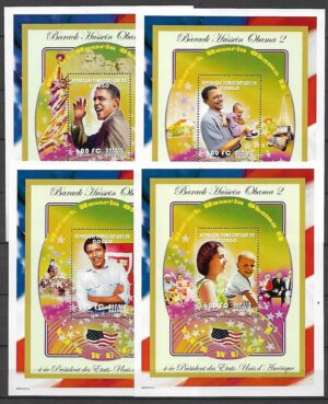 BARCK OBAMA PREZYDENT USA KONGO MI.BL.323-338**