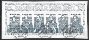 KRÓLOWIE NOWA ZELANDIA MI.BL.27 KASOWANY NA WYCINKU