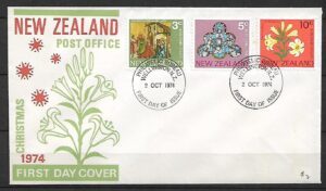 FDC BOŻE NARODZENIE NOWA ZELANDIA MI.640-642
