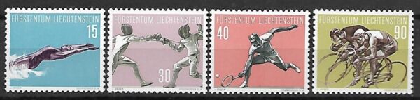SPORT LIECHTENSTEIN MI.365-368**
