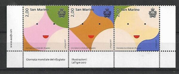 ŚWIATOWY DZIEŃ UCHODŹCY SAN MARINO MI.2734-2736**
