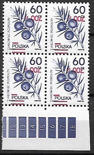 FI.3121** NADRUK ODWRÓCONY  4-BLOK