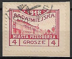 POCZTA MIEJSKA PRZEDBÓRZ FI.8B KASOWANY GWARANCJA H. JENDROSZEK