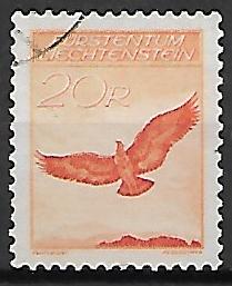 PTAK LIECHTENSTEIN MI.145 KASOWANY
