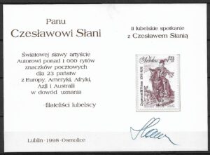 KARNET PAMIĄTKOWY Z II LUBELSKIEGO SPOTKANIA Z CZ. SŁANIĄ AUTOGRAF