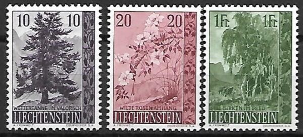 DRZEWA LIECHTENSTEIN MI.357-359**