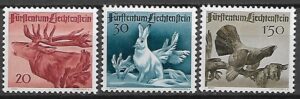 ZWIERZĘTA LIECHTENSTEIN MI.249-251**